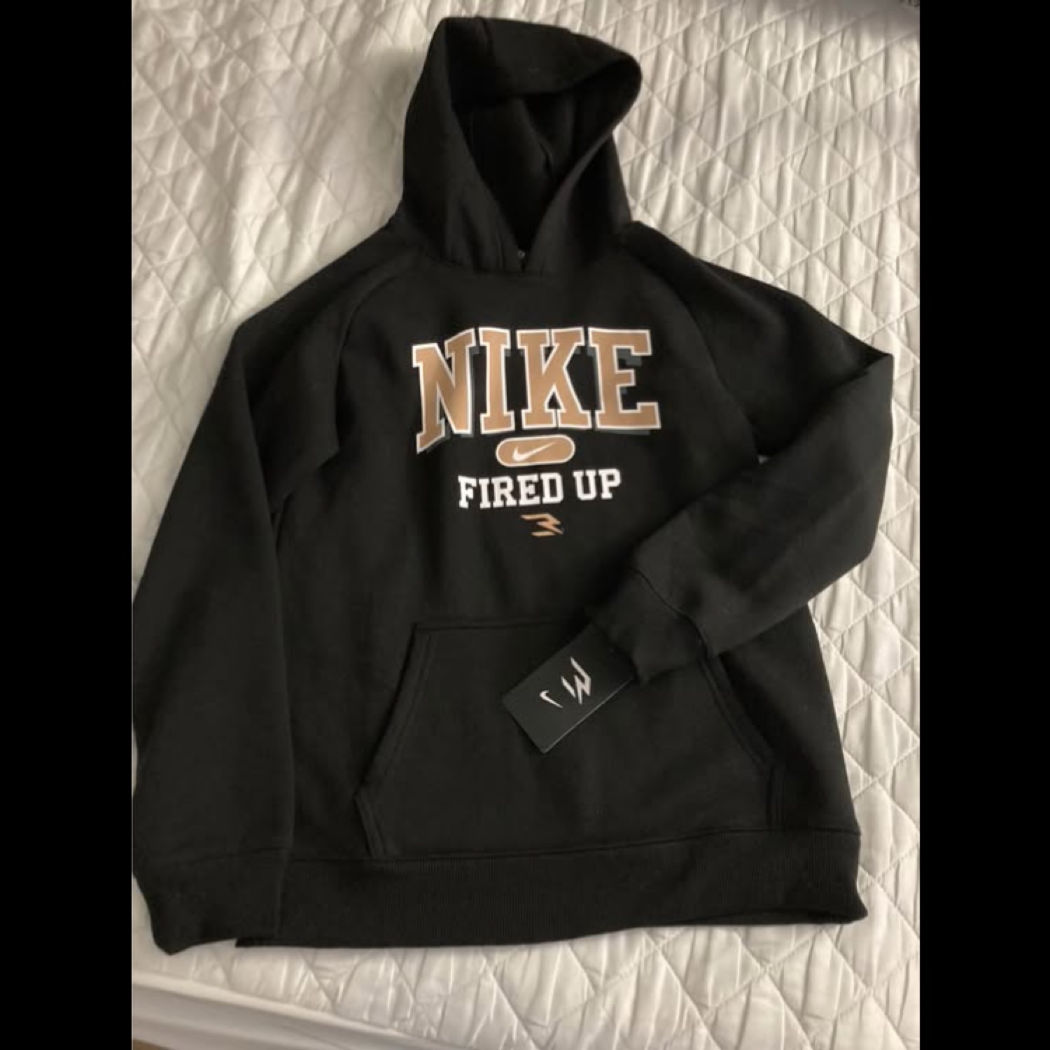 Nike Boys Black Fired Up Hoodie